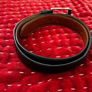 Robert Graham Vegan Leather Belt Size 38 Black EUC